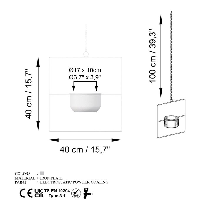 Aberto Design Pandantif - Blanco